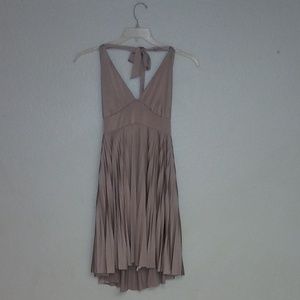 women's champagne backless dress